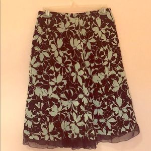 Roco Floral Navy Blue Mesh Skirt